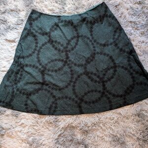 Boden Teal and Black Patterned Skirt